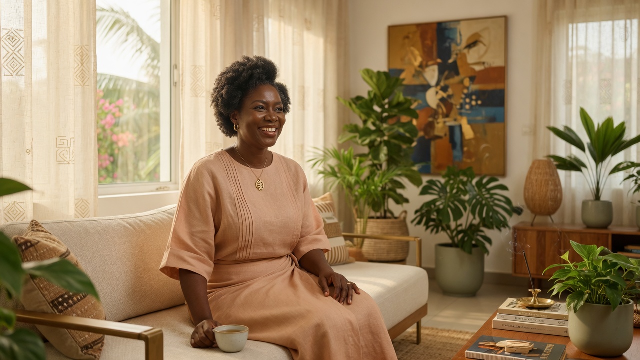 Ghanaian longevity client in Accra home
